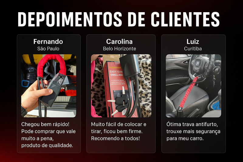 Cerradura Guard MG™: cerradura antirrobo para volante con cable reforzado y 3 llaves