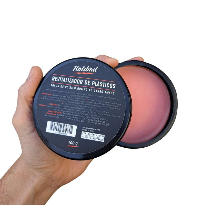 Revitalizador de plásticos automotivo 100G - COM APLICADOR GRÁTIS
