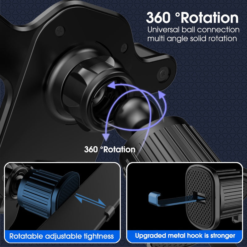Suporte Veicular Carro Para Celular 360 ° Giratório Universal Multifuncional Ventilacao Ar