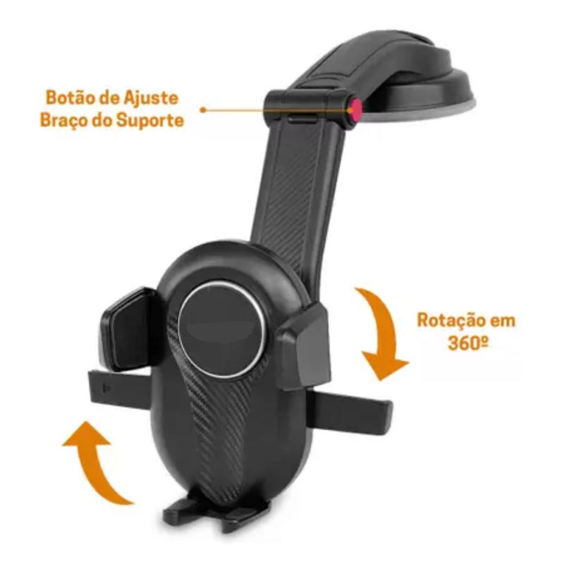 Suporte De Celular Para Carro Suporte articulado Suporte painel Super Fixação Spc-04