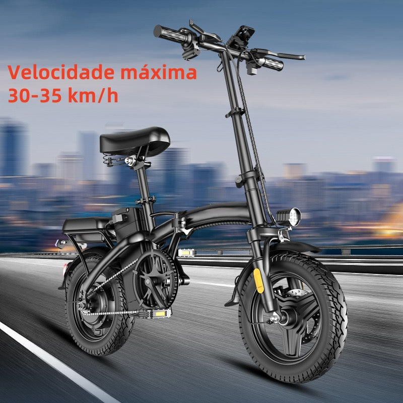 Bicicleta elétrica dobrável para adultos NUDA, pedal tripulado, compras ao ar livre, viagem