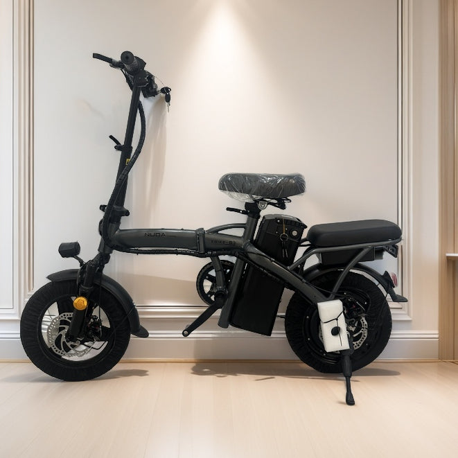 Bicicleta elétrica dobrável para adultos NUDA, pedal tripulado, compras ao ar livre, viagem