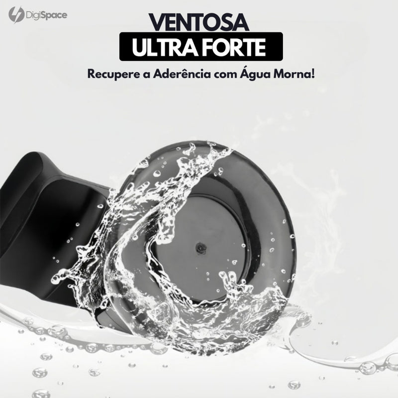 Suporte Celular Veicular Carro GPS Trava Ventosa Painel Vidro 360 Ultra Fixação H'Maston CJ-10