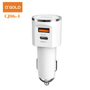A'Gold CJ06-4 Carregador de Carro Turbo PD 3 Tipo-C USB Carga Rapida 9.1A USB-C Veicular 60W