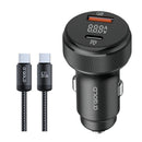 Carregador Veicular Turbo 60W USB + TIPO C Para Android e IOS Carregamento Rápido A’GOLD