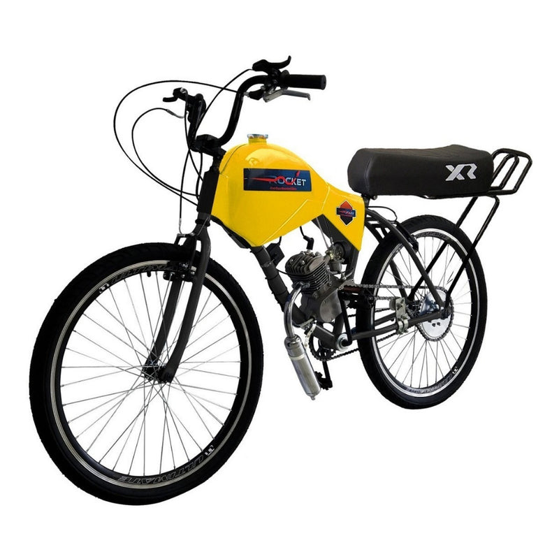 Bicicleta Motorizada 80cc Coroa  Freio a Disco Banco Xr Carenada Vermelho ARO 29 DIANTEIRO