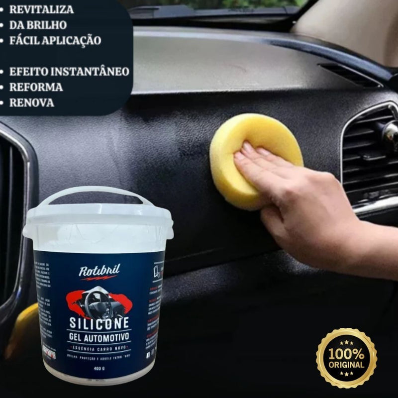 Silicone GEL Automotivo 400 gramas - Aroma Carro Novo ( GEL) COM APLICADOR