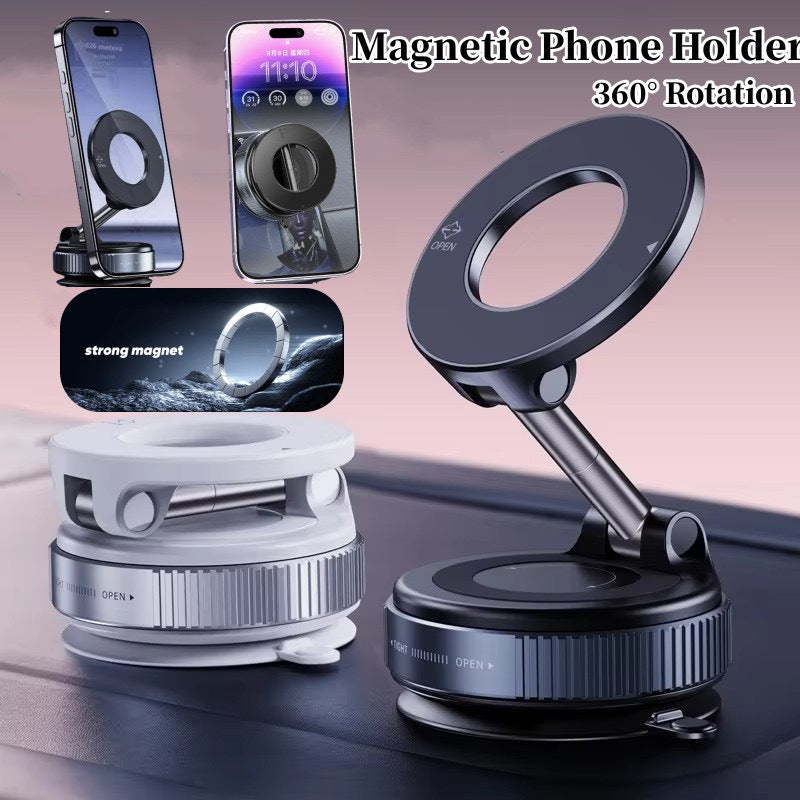 360 °Suporte Magnético Forte Para Telefone Carro Design Dobrável  Vácuo Ajustável/Mesa/Uso Universal