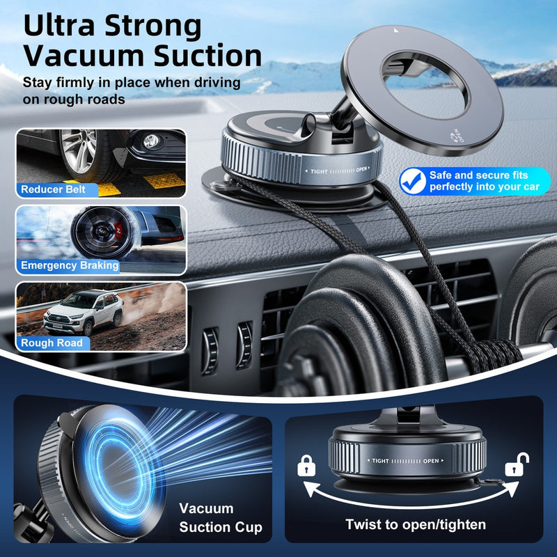 360 °Suporte Magnético Forte Para Telefone Carro Design Dobrável  Vácuo Ajustável/Mesa/Uso Universal
