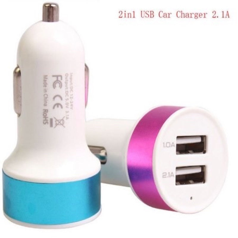 Carregador para Celular Veicular Carro Fonte 2 entradas USB Turbo Rápido（ ALTOMEX PLÁSTICO )