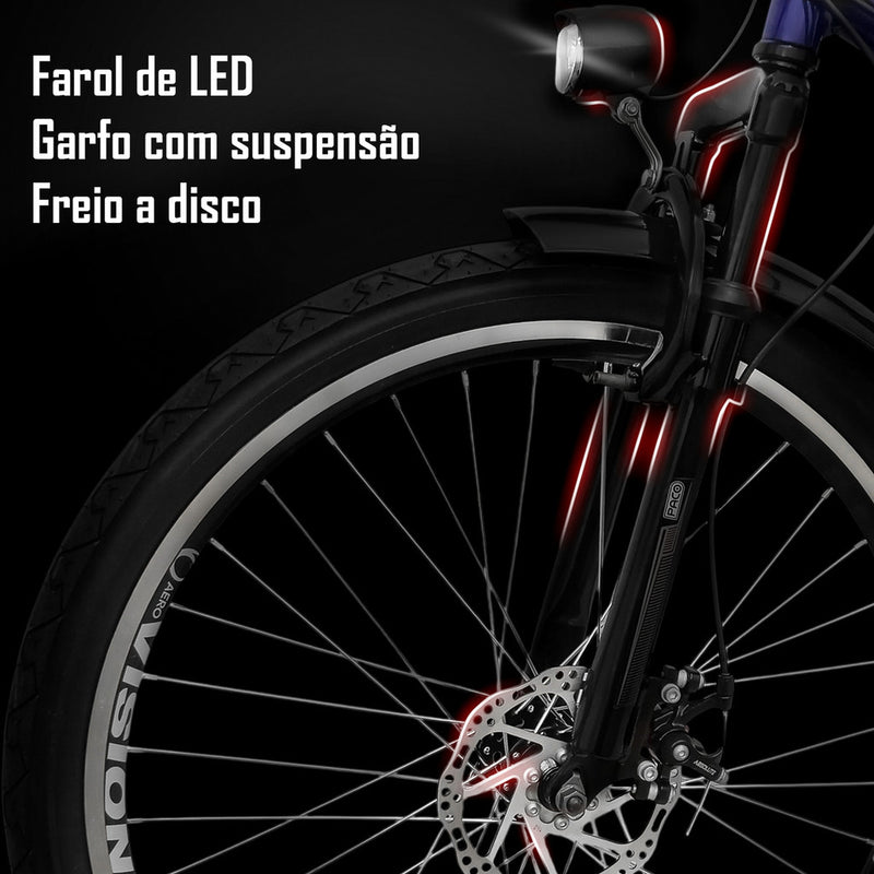 Bicicleta Moskito Bike Elétrica 350w Bateria Lítio Aro 26